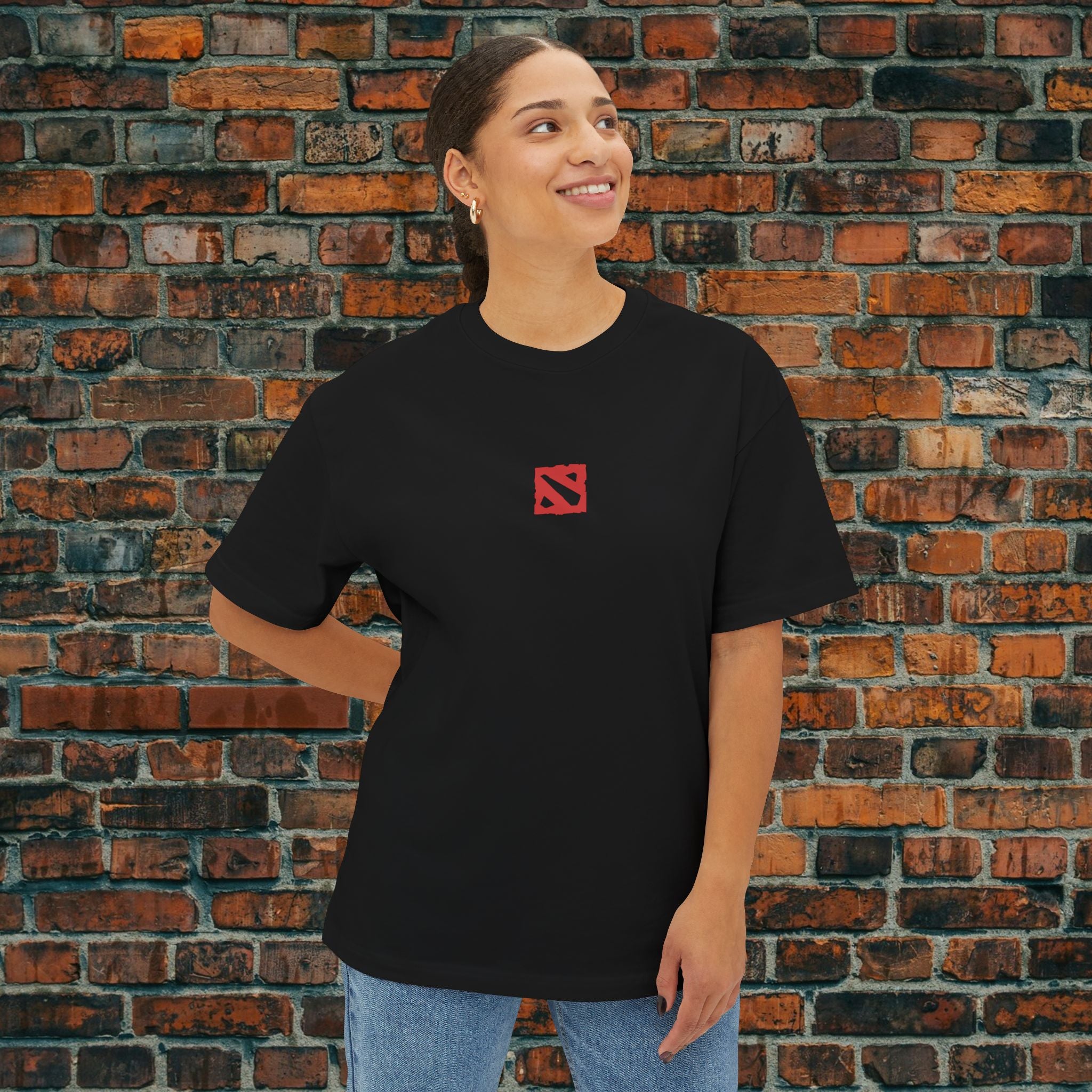 Dota 2 Logo Tee | Black Oversized Boxy T-Shirt